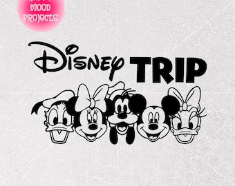 Family Trip Mickey Friends SVG, PNG (Instant Download)