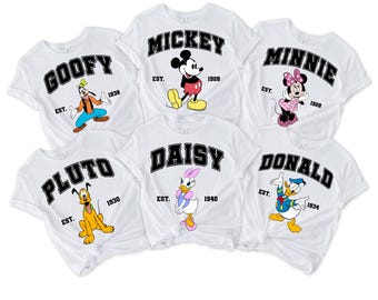 Bundle Mickeyy and Friends Est 1928 Svg Png, Retro Family Vacation Trip Svg, Cricut, Silhouette, Customized Svg, Cut File, Sublimation