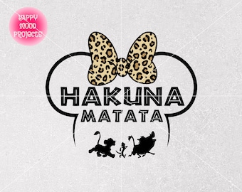 Hakuna Matada Bow Svg Png, Family Vacation Trip Svg, Cricut, Silhouette, Customized Trip Svg, Instant Download, Cut File, Sublimation