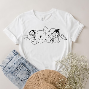 Postacie Kubusia Puchatka Svg Png, Rodzinne wakacje, przyjaciele, wycieczka Svg, Cricut, Sylwetka, Dostosowana wycieczka Svg, Plik do cięcia, Sublimacja, Plik do cięcia winylu