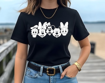 Mickey and Friends Vacation Shirt SVG PNG, Dark Shirt Designs (Instant Download)