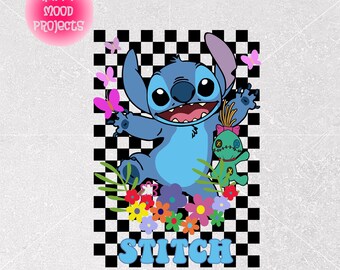 Lindo punto floral a cuadros Svg PNG, PNG personalizado, Svg, Cricut, silueta, camisa personalizada Svg, descarga instantánea, archivo de corte, sublimación