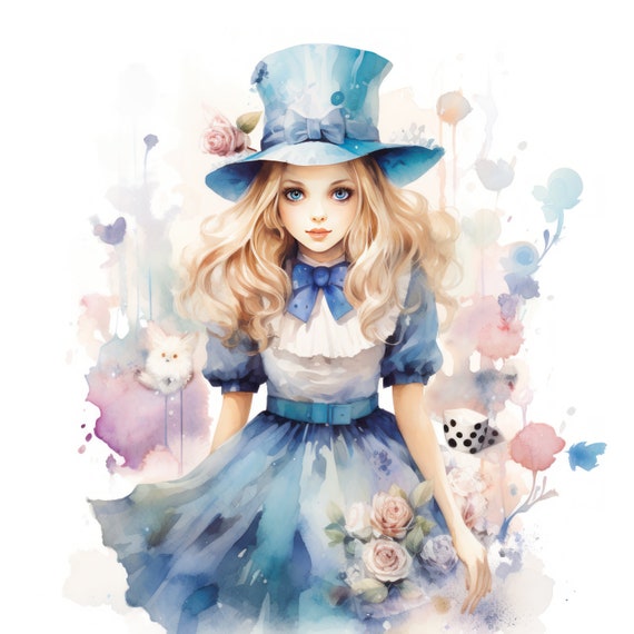 Alice in Wonderland 4K Digital Poster, 13 Images Set in PNG
