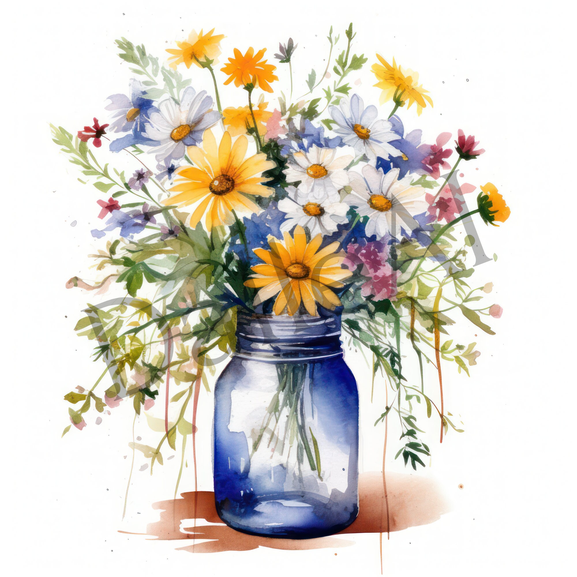 Vase of Flowers Clipart 21 High Quality Pngs Digital - Etsy
