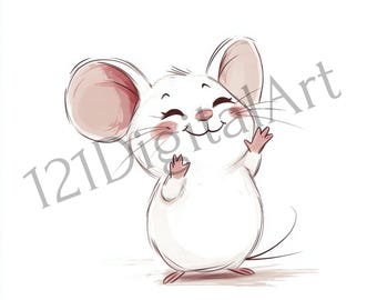 Cute Mouse Clipart, 11 images in Jpeg format, ready to download, printable, high resolution