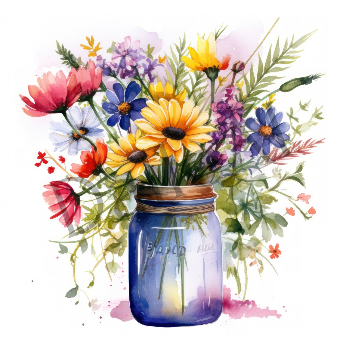 Vase of Flowers Clipart 21 High Quality Pngs Digital - Etsy