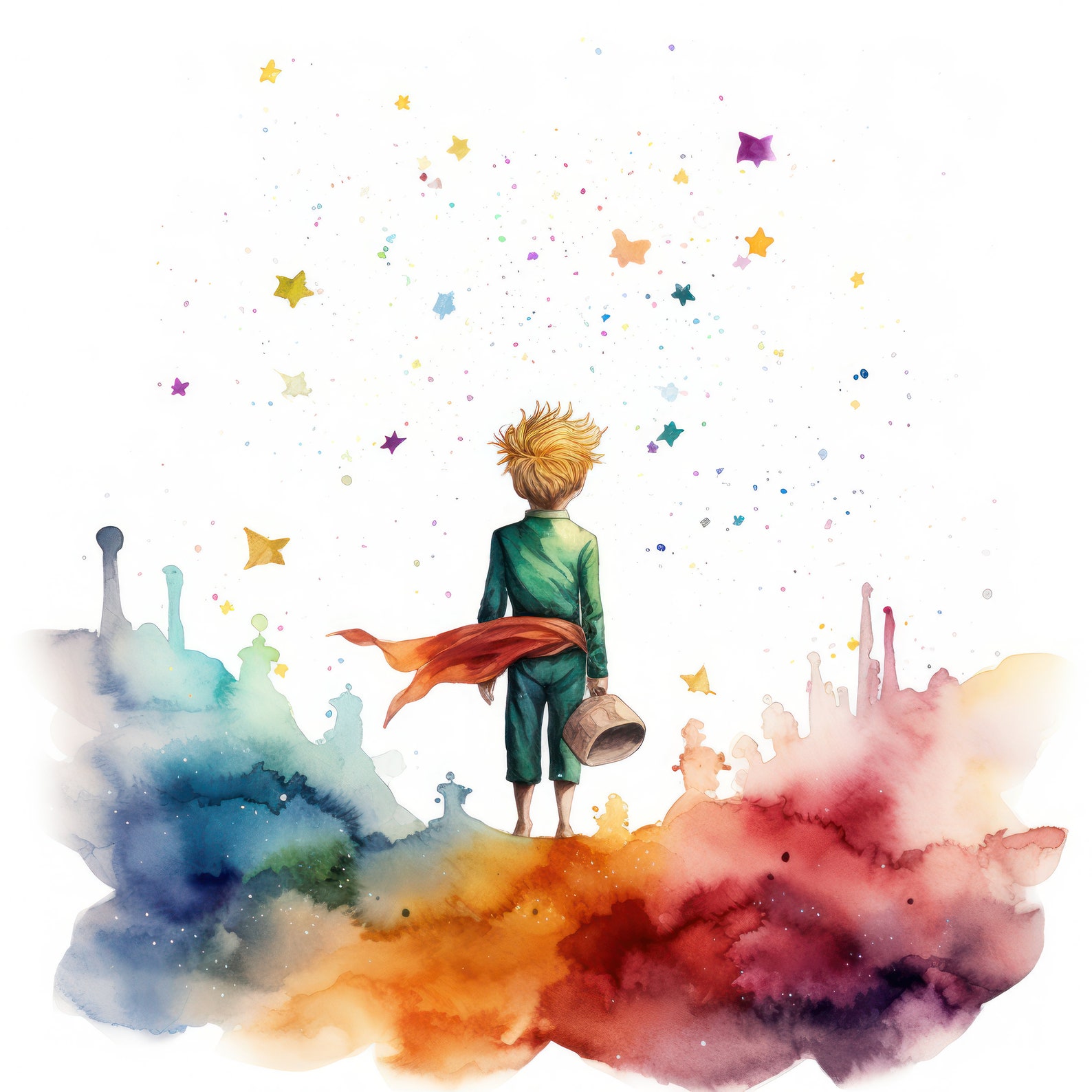 The Little Prince, AI Digital Art Set, 12 High Quality PNG Images ...