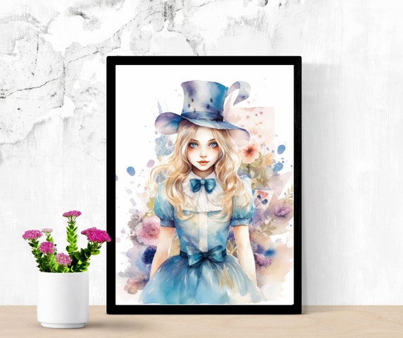 Alice in Wonderland 4K Digital Poster, 13 Images Set in PNG Format