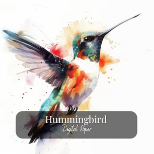 Hummingbird Set of 12 JPG Digital Images in High Quality, Ready to Print, Wall Art Decor, Downloadable Images
