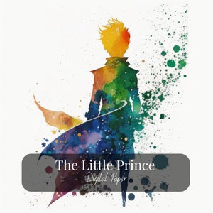 Carta digitale Il Piccolo Principe in 4K, pagine di album fantasy in carta digitale stampabili con download immediato