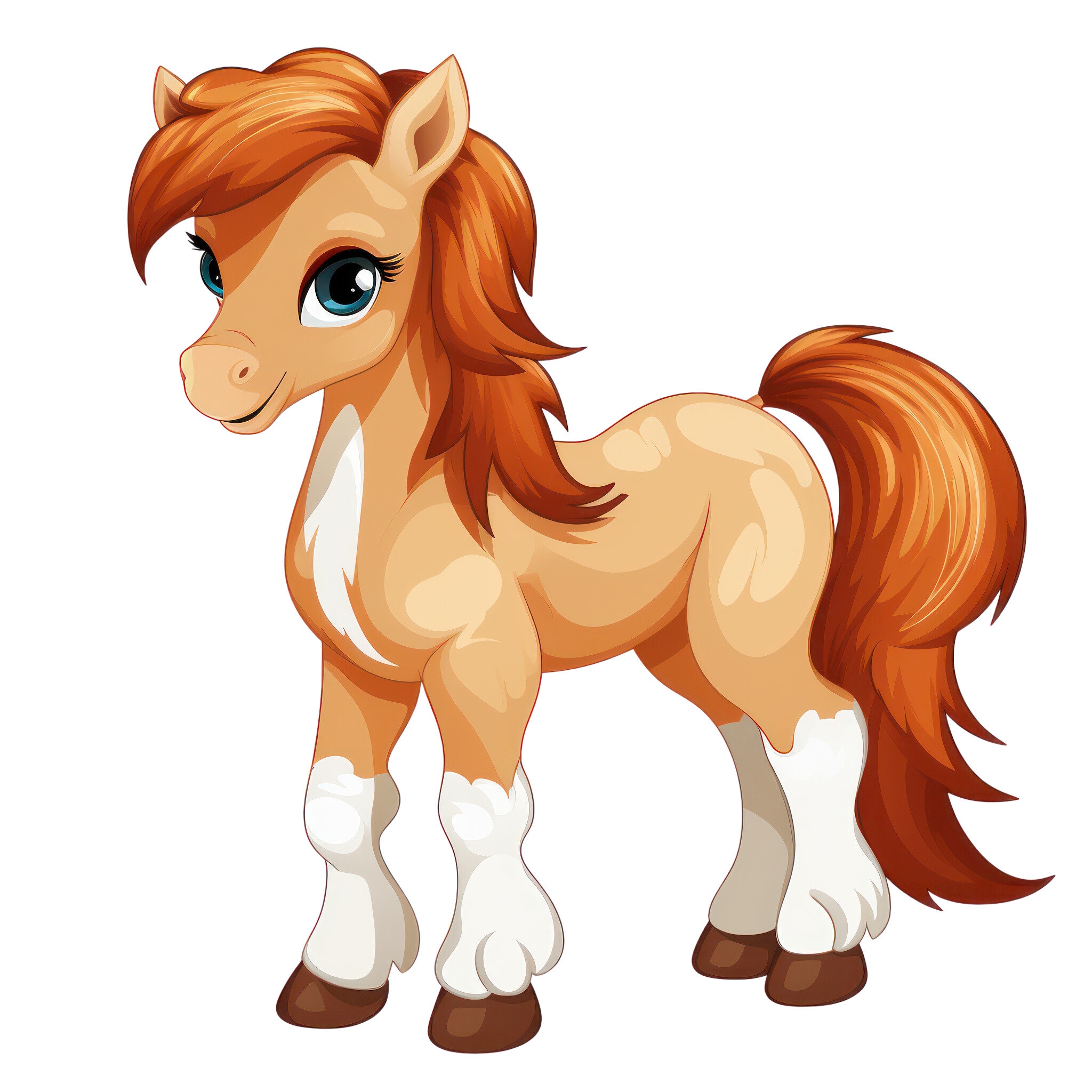 Pony Clipart, 12 Digital Images in PNG Format for Illustrations With ...
