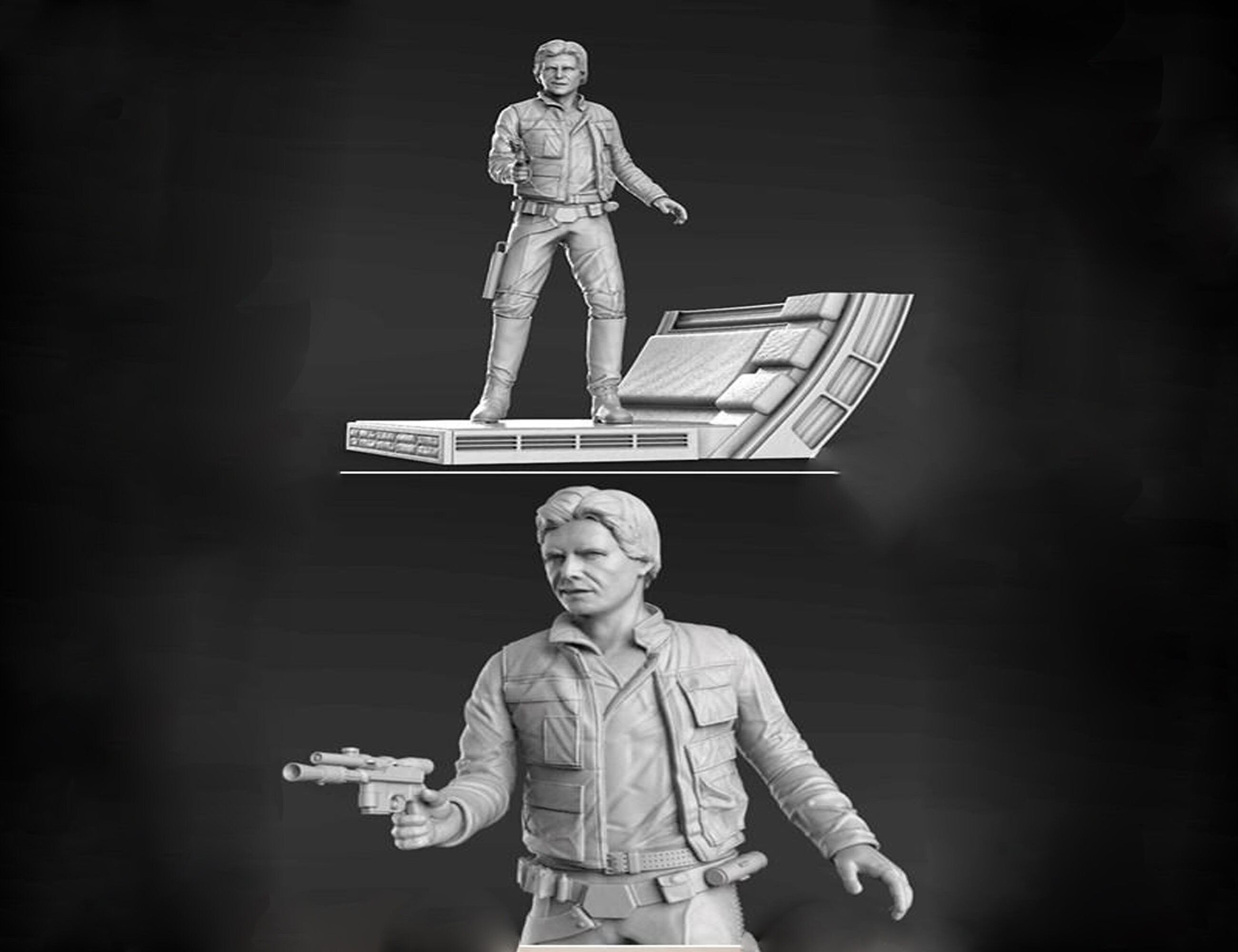 Han Solo 3D Stl File 3D Home Decor Print Files 3D Han Solo STL File 3d ...