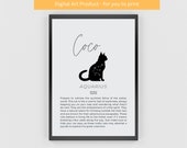 Cat Zodiac Signs, Custom Cat Poster, Personalized Cat Astrology Sign, Pet Zodiac Sign, Custom Pet Lover Gift, Cat Signs Poster, Pet Gift