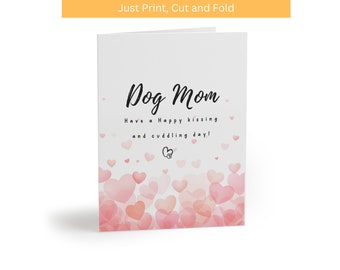 Hundmammas dag-hälsningskort - Utskrivbart hundmamma-kort - Hundmamma-kort - Mors dag-kort - Present Bästa hundmamma-hälsningskort att utskriva