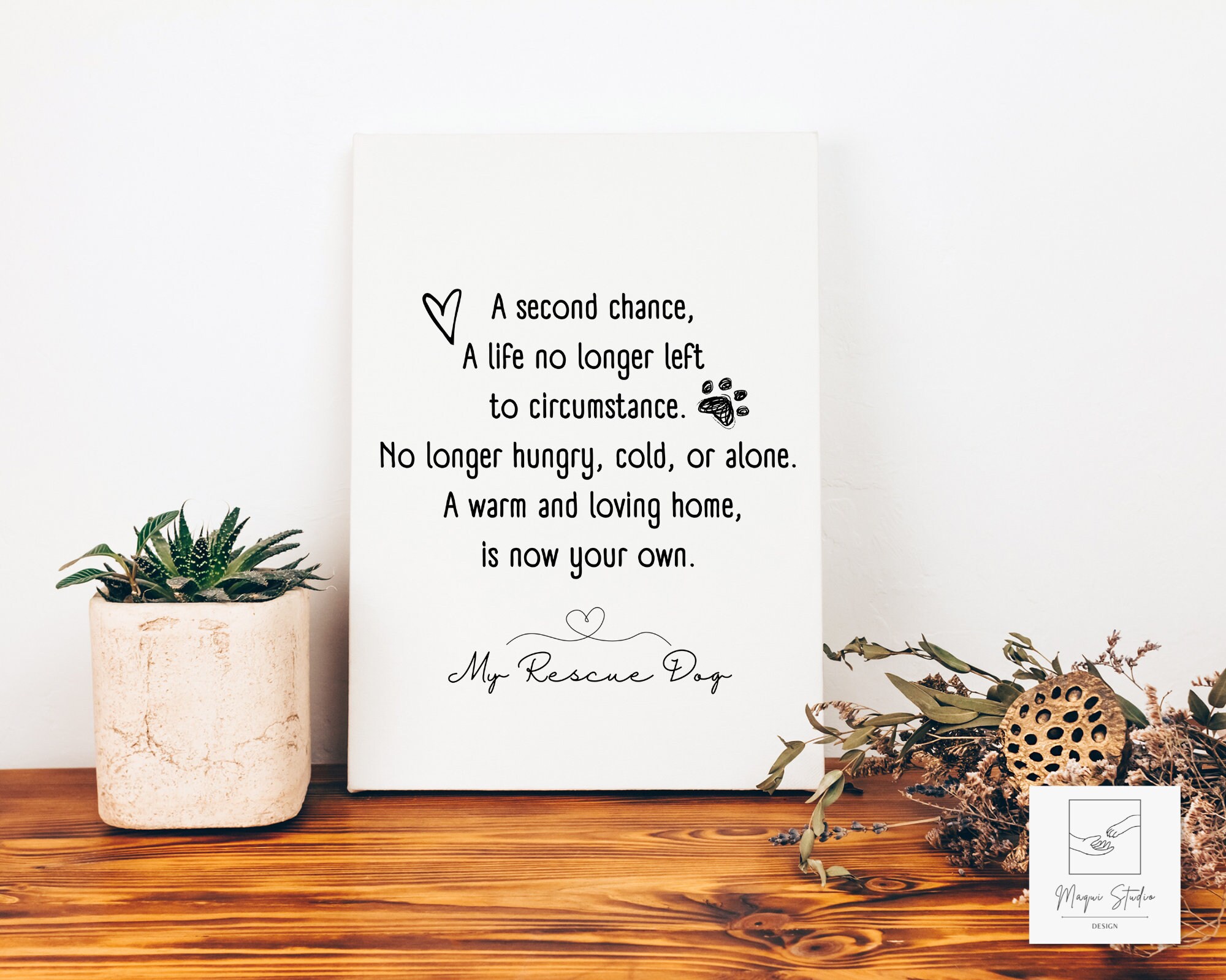 My Rescue Dog Poem Print Rescue Dog Mom Dog Mom Gift Dog Poem Printable ...