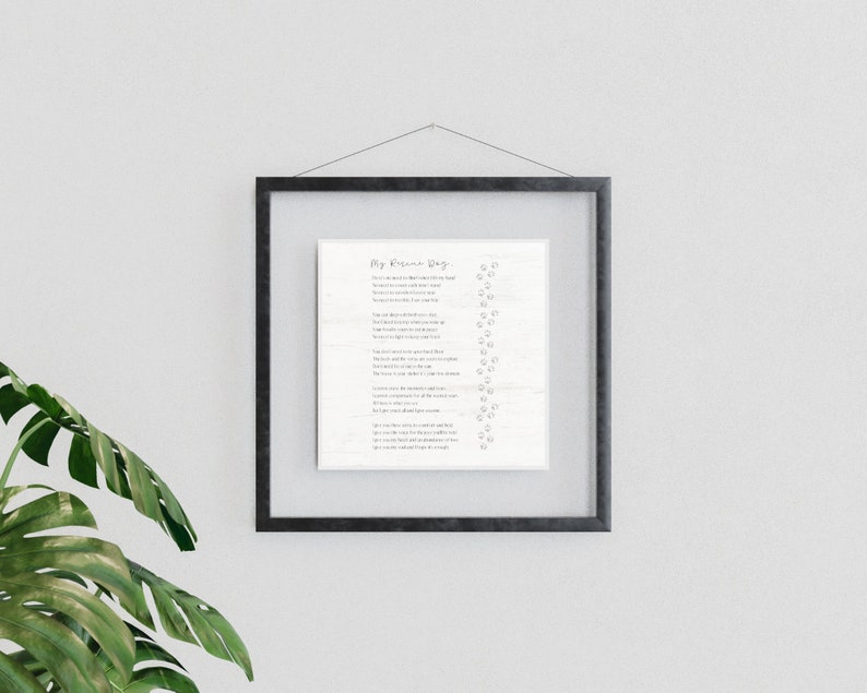 My Rescue Dog Poem Print Shelter Dog Poem Dog Poetry Etsy