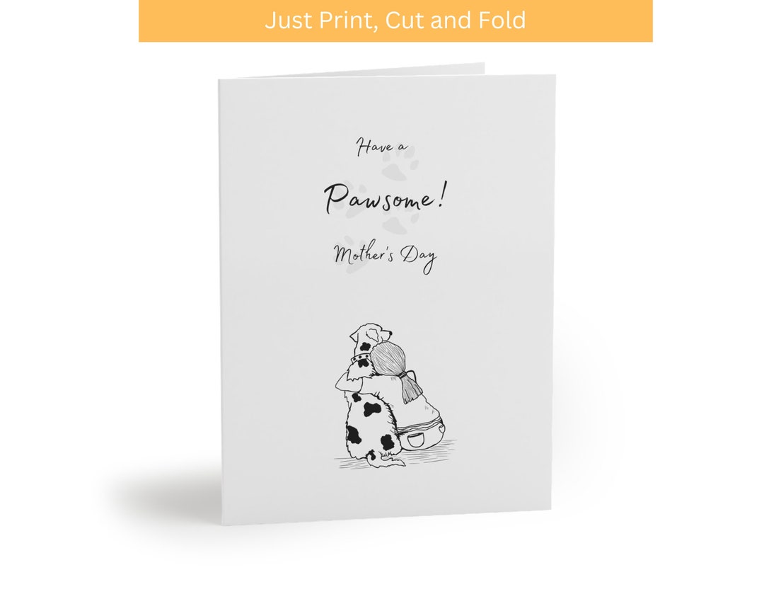 Mother's Day Greeting Card - Dog Mother's Day Card Printable - Dog Mom ...