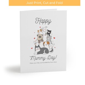 Carte de fête des mères - carte de fête des mères imprimable - carte de maman de chat - carte de fête des mères - carte de voeux de maman de chat imprimable - carte de maman - cadeau de maman de chat