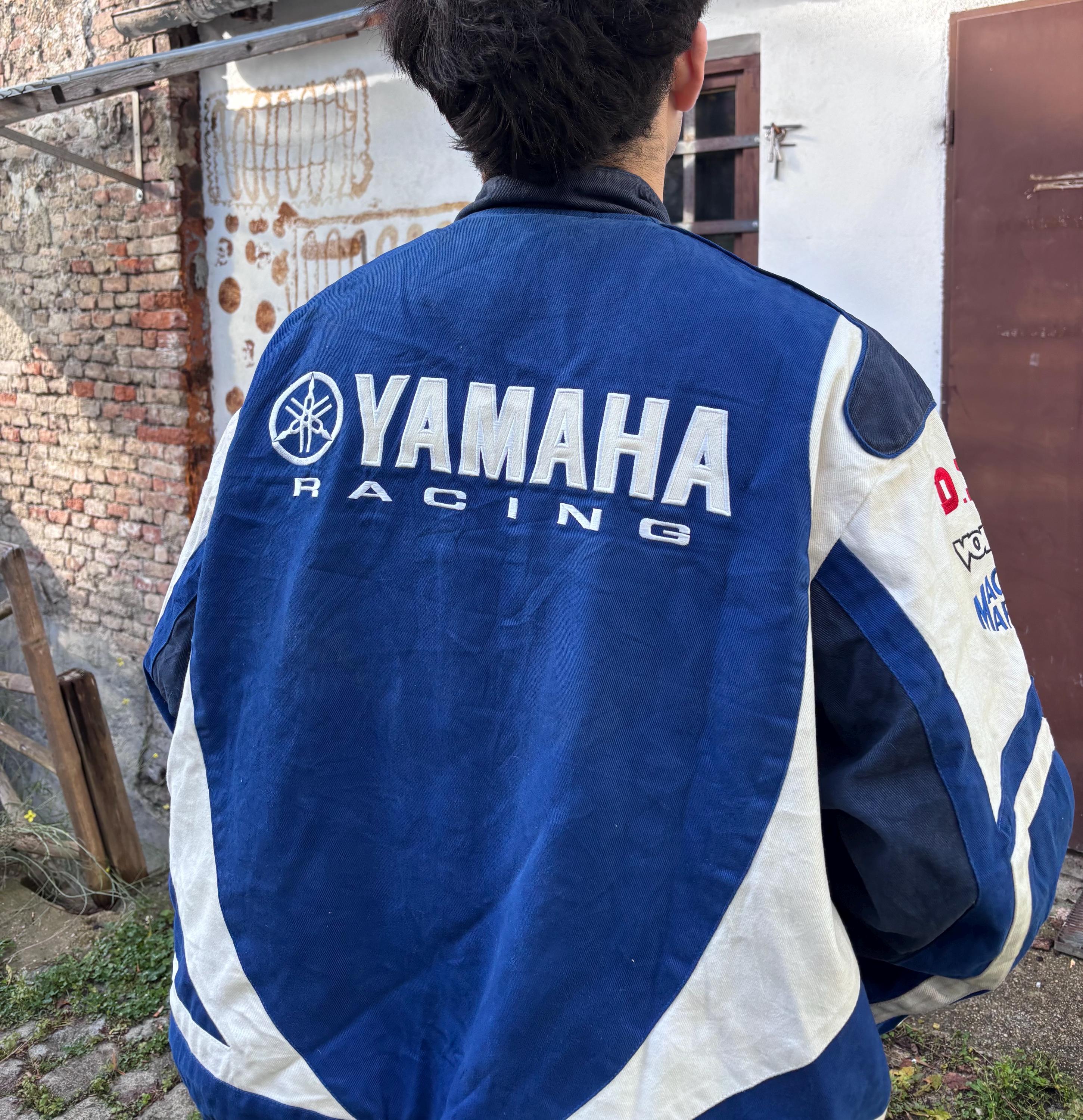 90s Vintage Yamaha Racing Team Jacket – Blue/white Motogp Biker