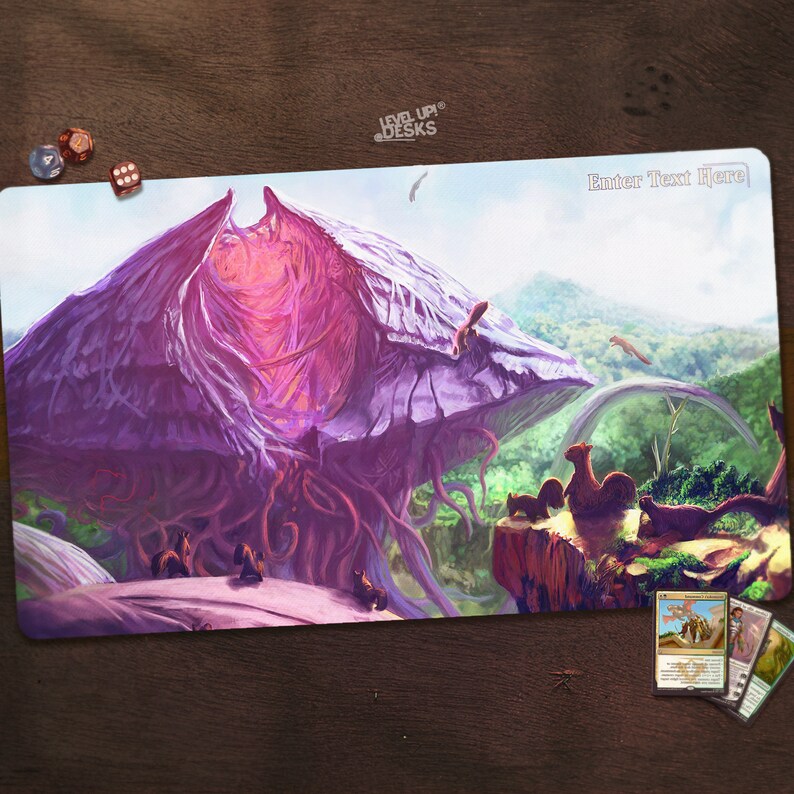 Emrakul Vs Squirrels TCG Playmat Personalized Text MTG Playmat With