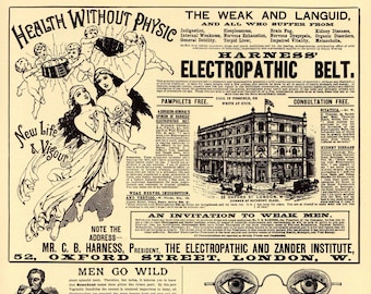 1891 Antique Victorian Advertisement - Mixed Health products - DIGITAL DOWNLOAD 300 Dpi - Victorian Ephemera