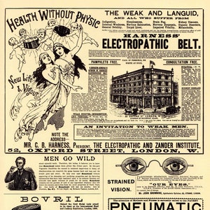 1891 Antique Victorian Advertisement - Mixed Health products - DIGITAL DOWNLOAD 300 Dpi - Victorian Ephemera