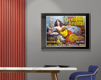 Antike Viktorianische Werbung, Dentifrice Orientalische Zahnpaste und Pulver, - Victorian Ephemera - DIGITAL DOWNLOAD 300 dpi -