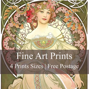Alphonse Mucha, Art Nouveau poster print,  (1898), vintage advertisements, boho home decor, Belle Époque,