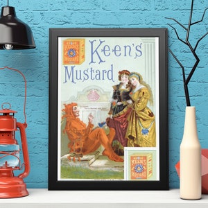 Antique Victorian Advertisement -  Keen's Mustard - Vintage Ephemera - DIGITAL DOWNLOAD 300 Dpi - Victorian Ephemera