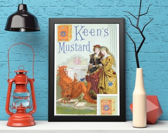 Antique Victorian Advertisement -  Keen's Mustard - Vintage Ephemera - DIGITAL DOWNLOAD 300 Dpi - Victorian Ephemera