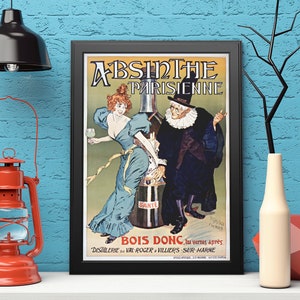 Art Nouveau Poster, 1888 Victorian Advertisement, Absinthe Aperitif Drink,  DIGITAL DOWNLOAD 300 Dpi - Victorian Ephemera,