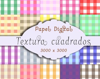 Digitales Papier mit TISCHDECKEN-Effekt, quadratisches Tapeten-Scrapbooking-Papier