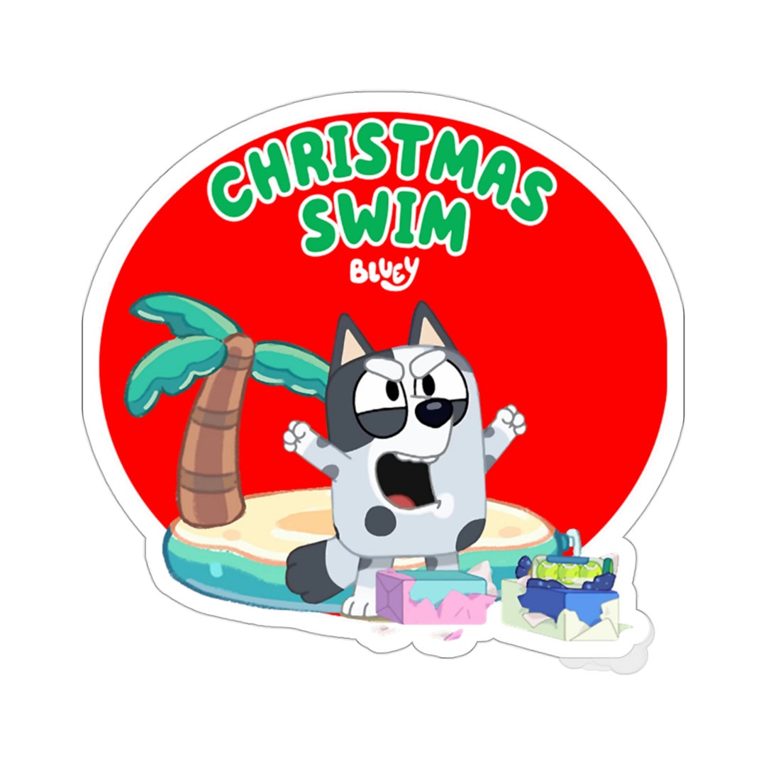 Muffin Bluey Peeker Bluey Muffin Decal Cartoon Car Decal Etsy