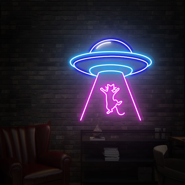 Ufo Neon Art Etsy