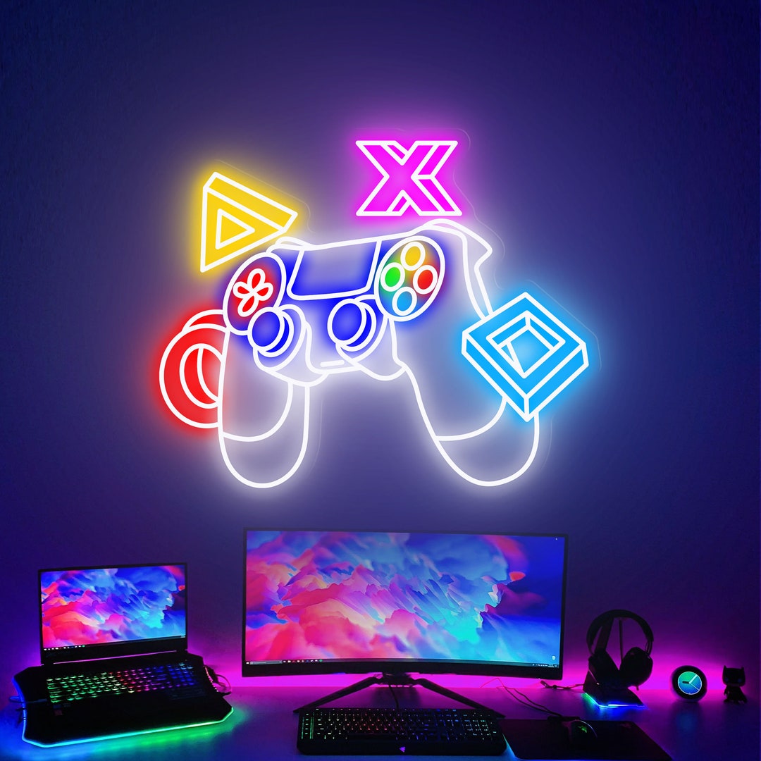 Game Controller Neon Sign Custom Xbox Neon Sign Gaming Room Etsy