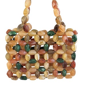 Handcrafted Multi color bead bag, Birthday gift