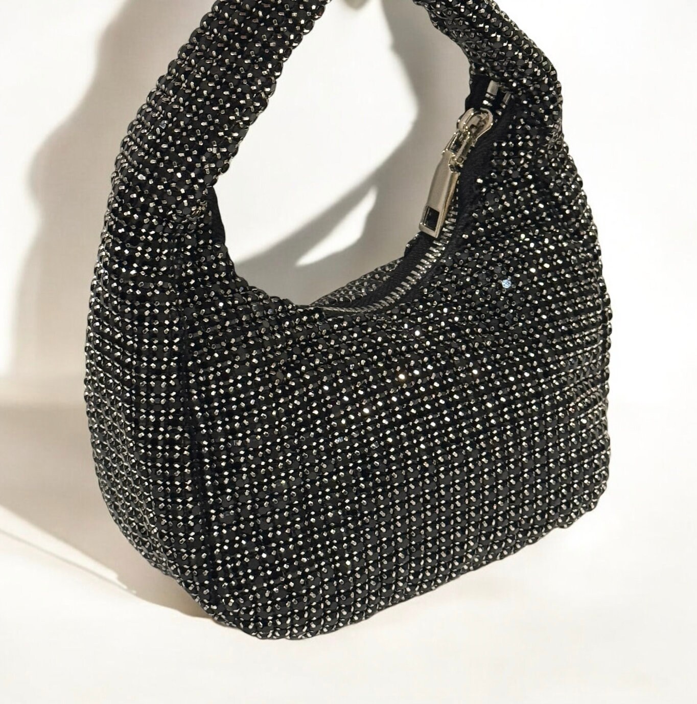 Black Handbag, Rhinestone Black Purse, Christmas Gift - Etsy