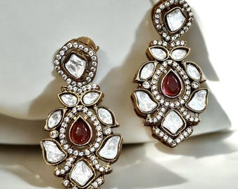 Handcrafted Moissanite Ruby Earrings gift