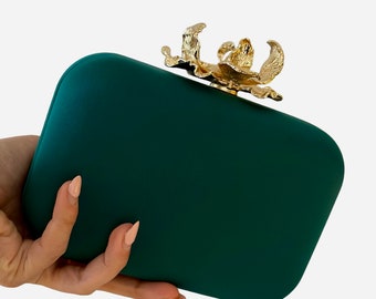 Green Purse, Evening Bag, Green Evening Clutch, holiday clutch, Christmas gift