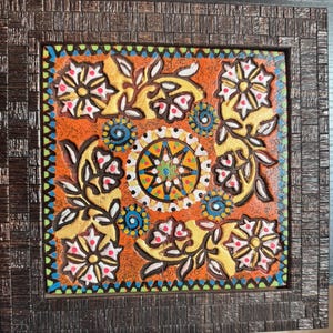 Handmade unique trivet gift | multicolor trivet