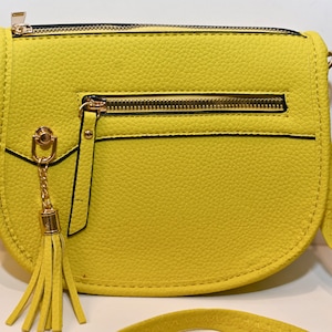 Bolso de mano de piel vegana amarilla, bolso de hombro, bolso de oficina, bolso tipo cartera