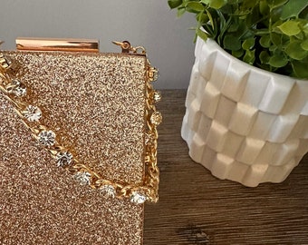 Gold Bridal Clutch - Gold Evening Bag - Evening Clutch Purse - Evening Purse - Gold Clutch -Bridal Purse - Statement bag -Rhinestone Clutch