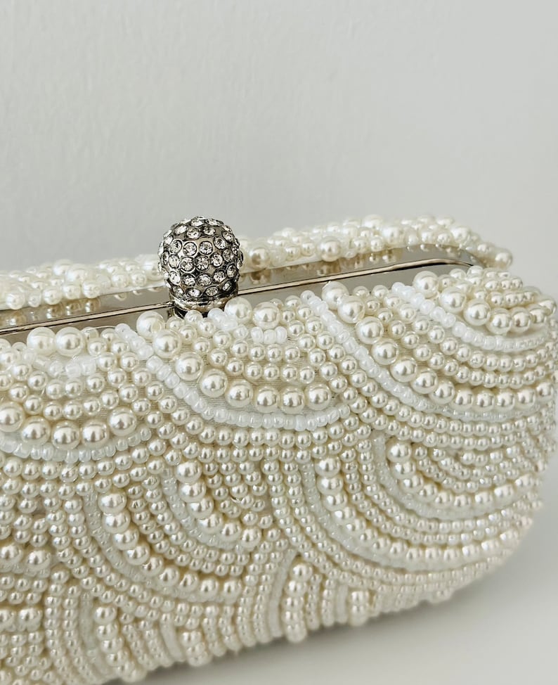 Bridal Pearl Bag Purse, White Evening Purse Clutch, Gift for Her Etsy — free download