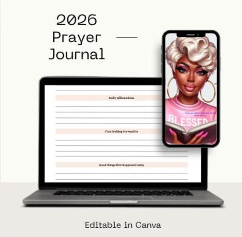 2026 Prayer Journal Canva Template, Bible Study (digital Download) - Etsy