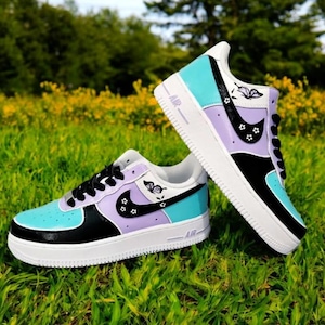 Custom Colorful Cartoon Air Force 1 Sneaker, Custom Hand Painted Colorful Cartoon AF1 Shoes, Hand Painted AF1 Shoes, Free Shipping