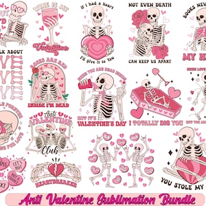 Anti Valentine Skeleton Sublimation Png, Retro Valentine Skeleton Png, Love Skeleton Png, Retro Valentines Day Png, Skeleton Png, Retro Png