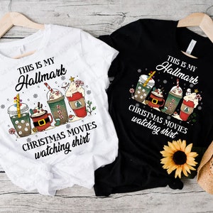 Coffee Cup Christmas Png, This Is My Hallmark Christmas Movies Watching Shirt Png, Merry Christmas Png, Xmas Holiday Png Digital