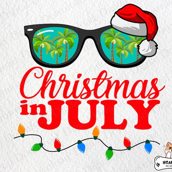 Christmas In July Santa Hat Svg, Summer Vibes, Independence Day, 4th of July Svg, Tropical Png Files, Svg, Png Files For Cricut Sublimation