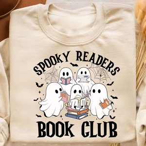 Spooky Reader Svg, Retro Halloween Svg, Halloween Shirt Sublimation Design, Witchy Bats Svg, Book Club Svg, Bookish Design, Fall Svg
