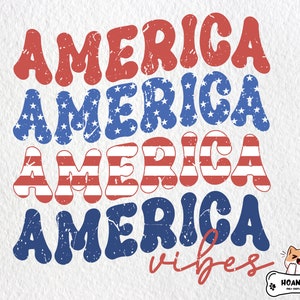 America Vibes Png, 4th Of July Png, Independence Day Png, American Patriotic Png, Fourth of July Png T Shirt Design, USA Sublimation